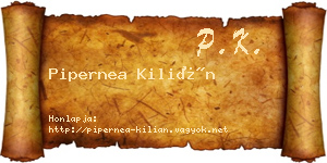 Pipernea Kilián névjegykártya